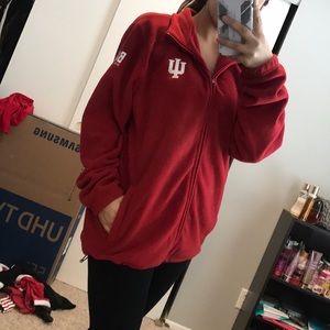 Indiana university IU fleece zip up jacket